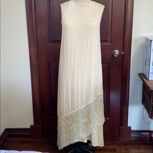 Silk maxi dress with slip